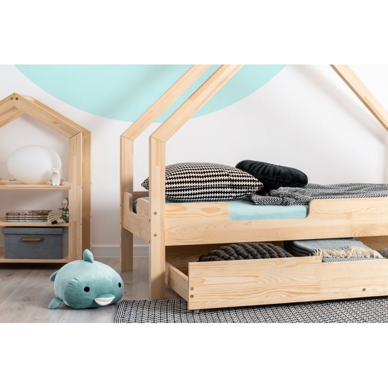 Lit Tipi en Bois Solide 3 Mesures 90x190 80x180 80x160 - Lit Cabane  Montessori - Lit pour Enfants 