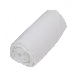Drap housse matelas 50x105 100% coton blanc