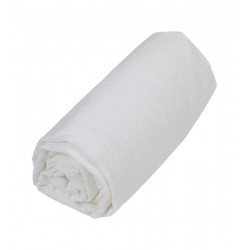 Drap housse 100% coton blanc pour matelas 70x140