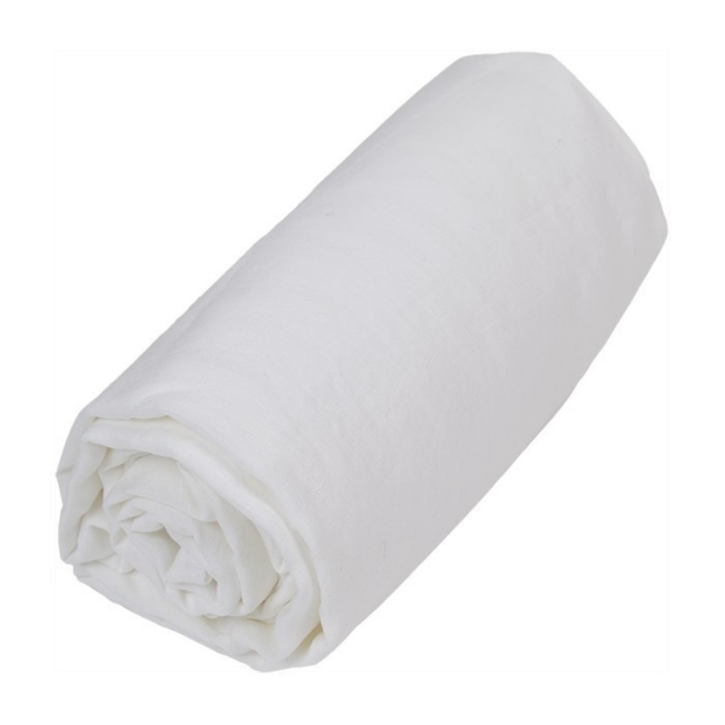 Drap housse sur mesure, 100% coton blanc
