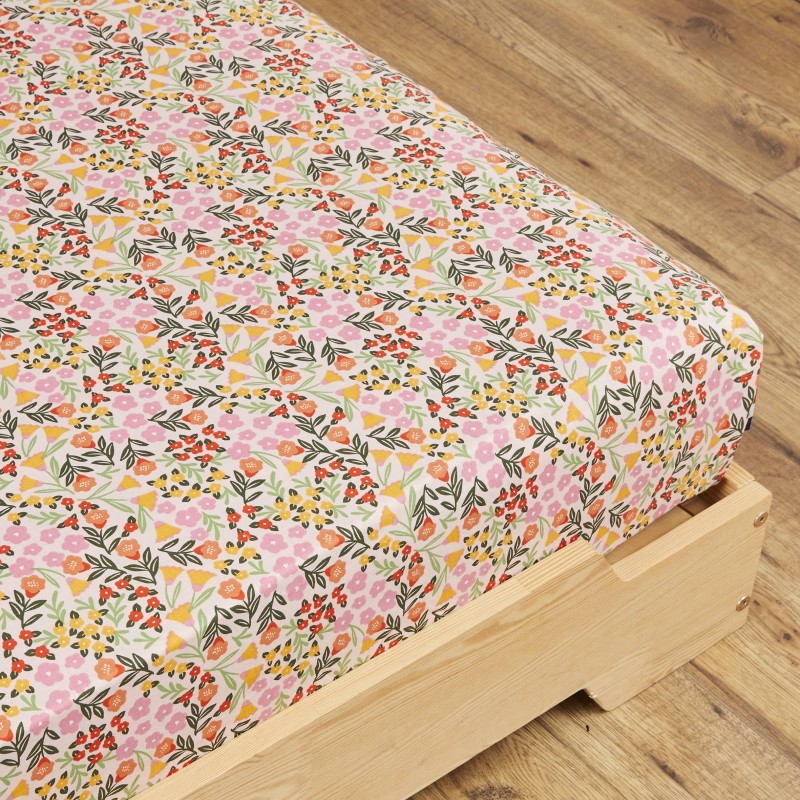 Zoom sur le motif du drap housse Isaure