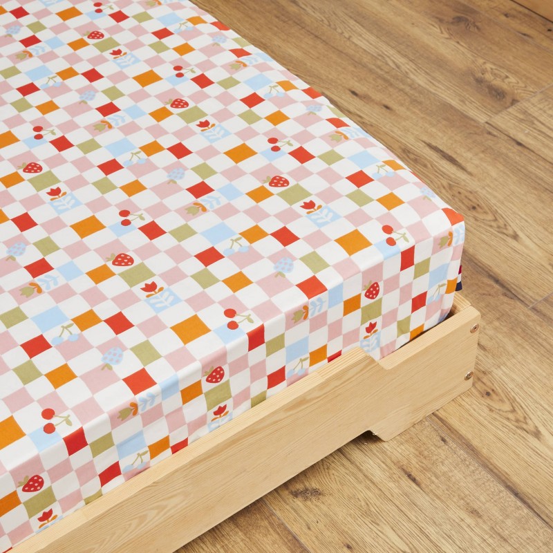 Zoom sur le motif du drap housse Colette