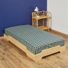 Drap housse Marceau sur lit en bois