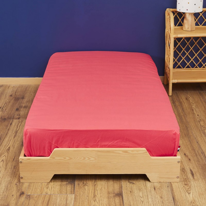 Drap housse rose foncé