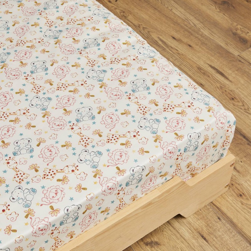 Zoom sur motif drap housse Basile