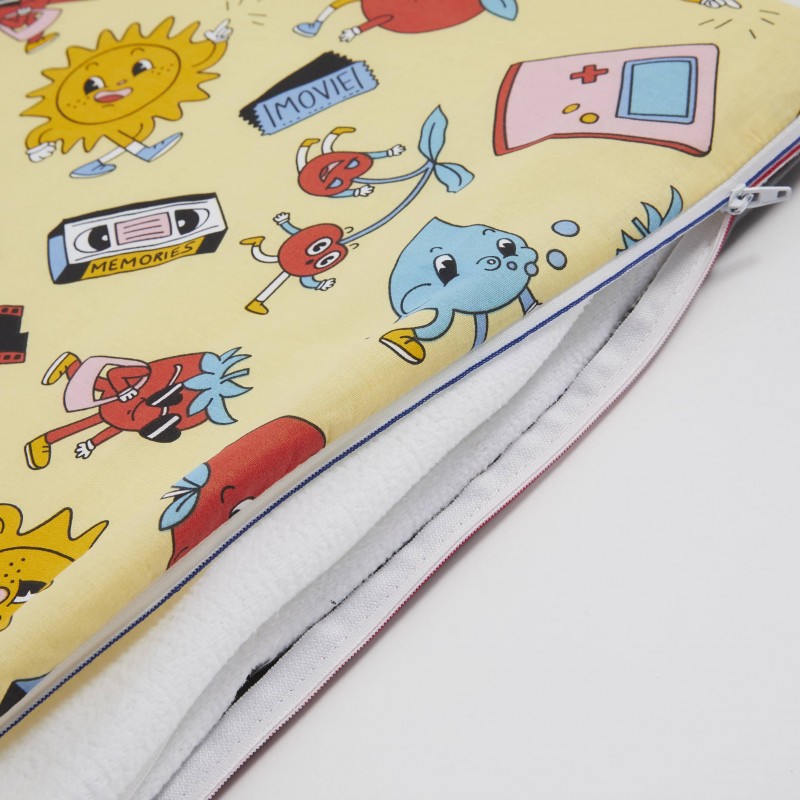Zoom fermeture sac de couchage Rétro
