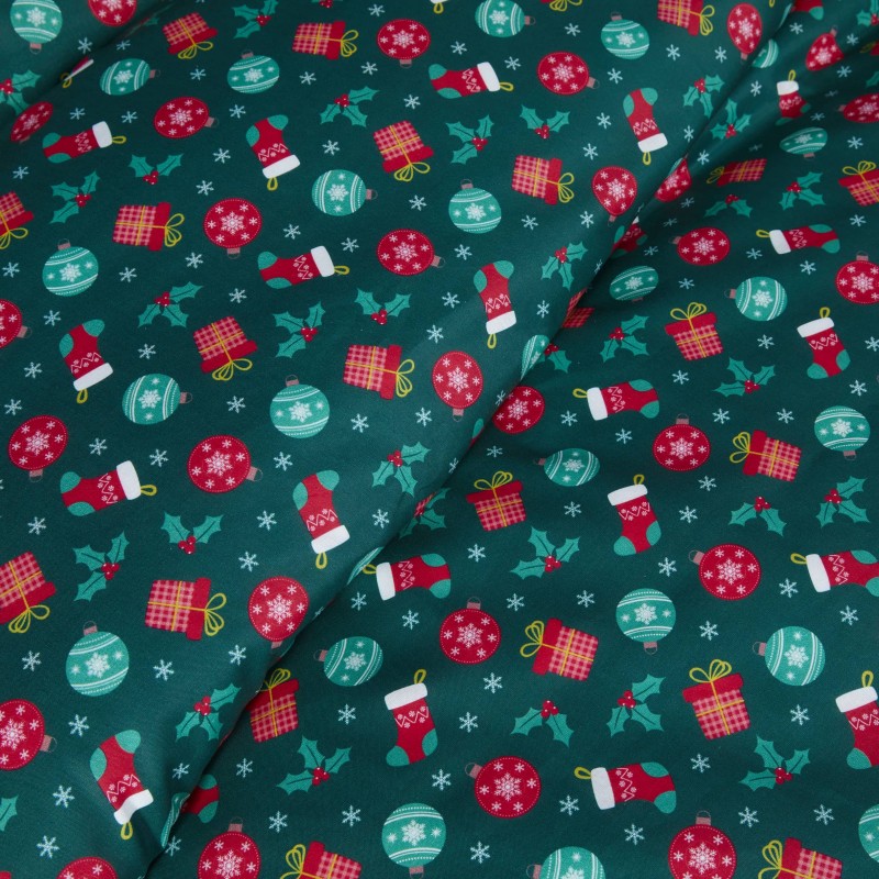 Parure de lit Noël Vert