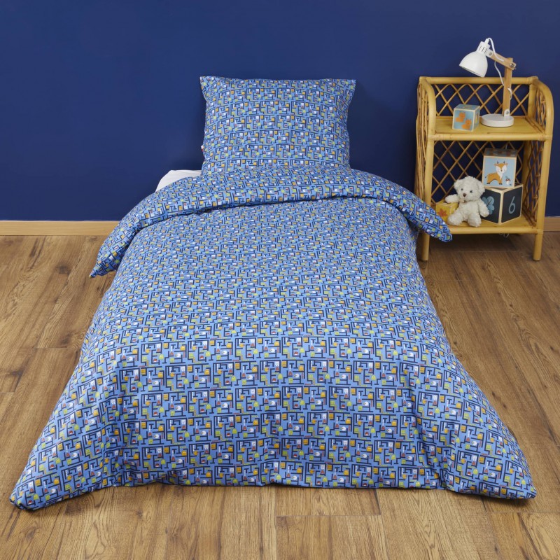 Parure de lit Arcade Bleue