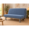 Matelas BZ velours côtelé bleu – mousse HR 35 kg/m³