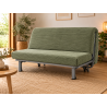 Matelas BZ velours côtelé vert sauge – mousse HR 35 kg/m³