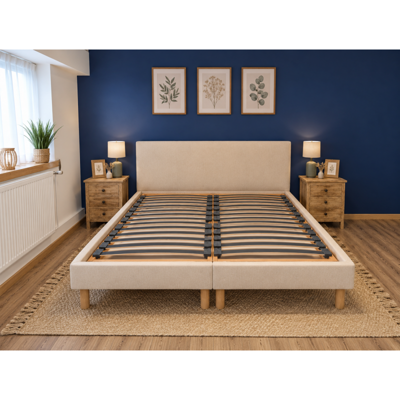 Sommier 140x200 cm à lattes encastrable – Structure double