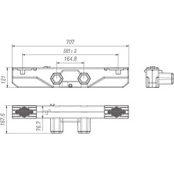 Kit de motorisation pour sommier électrique 2 × 4 500 N – 2 télécommandes