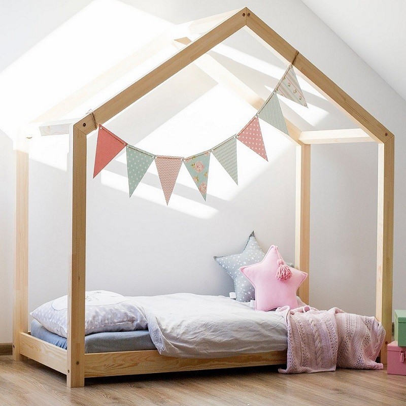 Lit maison enfant en bois