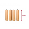 Pieds de sommier cyllindriques 15cm