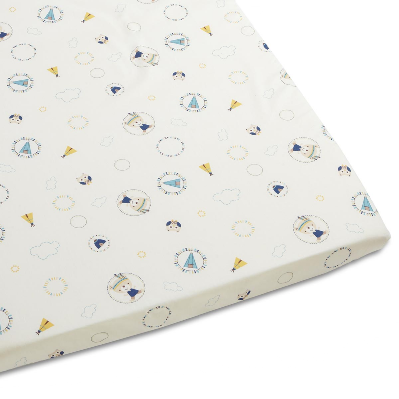 Drap housse pour enfant Tipi Bleu