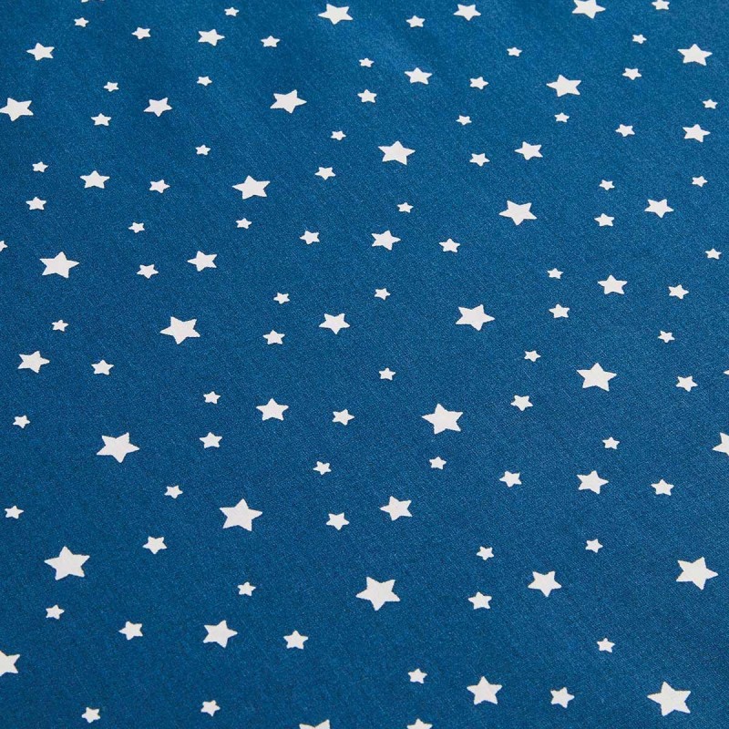 Drap housse pour bebe nuit etoilee bleu