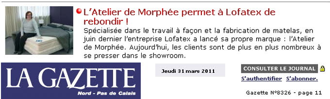 Atelier de Morphée presse