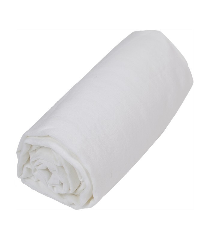 Drap housse matelas adulte 90x200 100% coton blanc